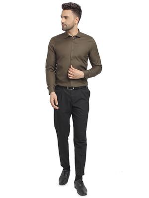 green solid formal shirt - 16753466 - Standard Image - 4