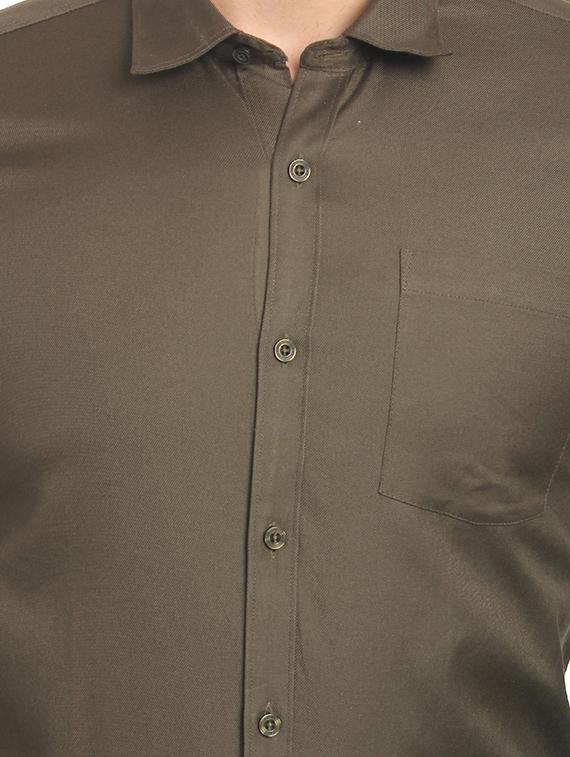 green solid formal shirt - 16753466 - Zoom Image - 5