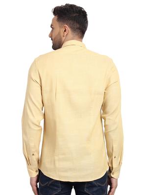 yellow solid casual shirt - 16753468 - Standard Image - 3