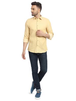 yellow solid casual shirt - 16753468 - Standard Image - 4