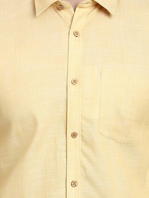 yellow solid casual shirt - 16753468 - Standard Image - 5