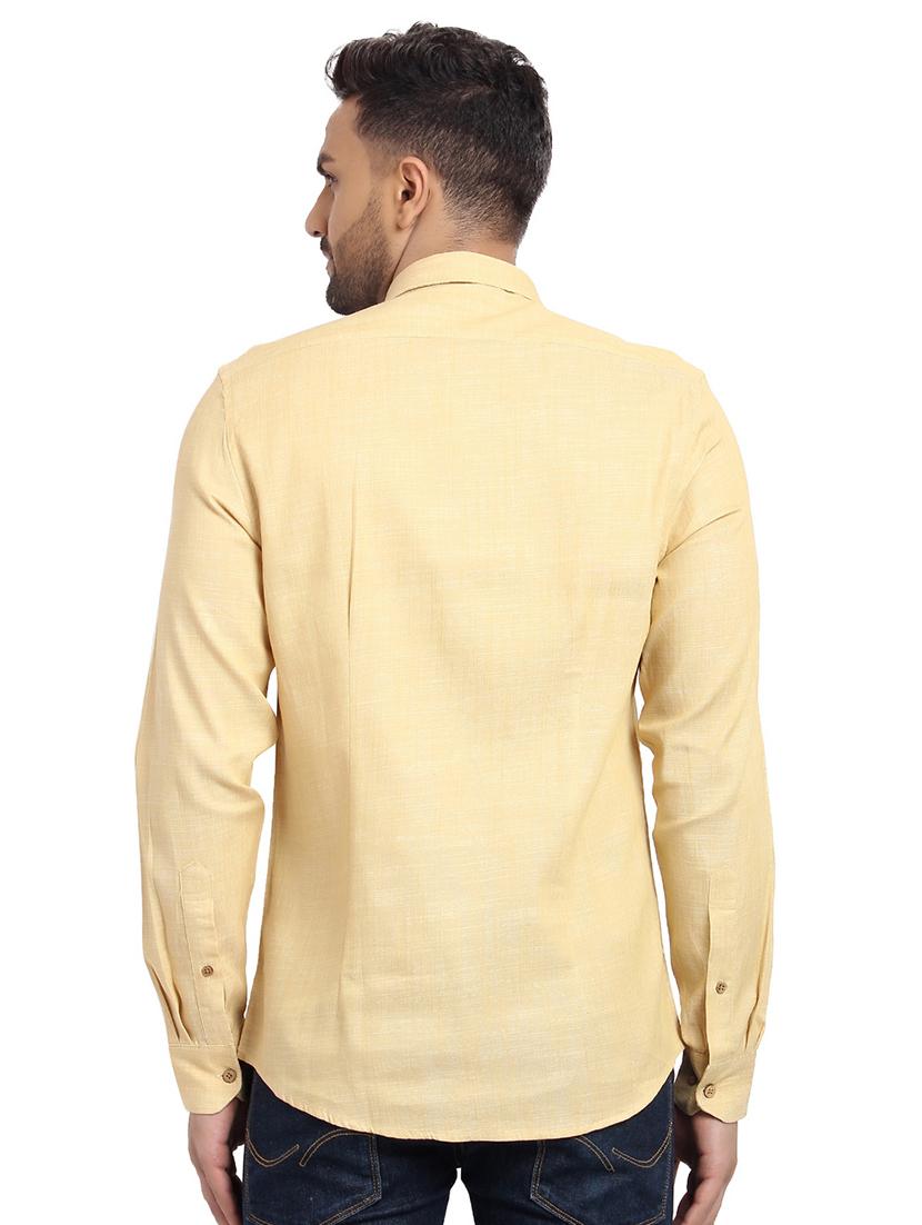 yellow solid casual shirt - 16753468 - Zoom Image - 3