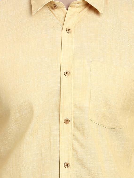 yellow solid casual shirt - 16753468 - Zoom Image - 5