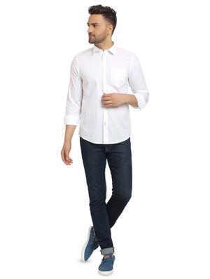 white solid casual shirt - 16753472 - Standard Image - 4