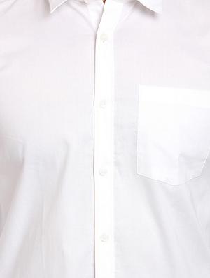 white solid casual shirt - 16753472 - Standard Image - 5