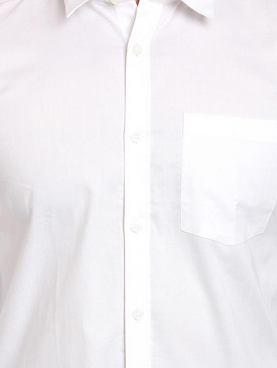 white solid casual shirt - 16753472 - Zoom Image - 5