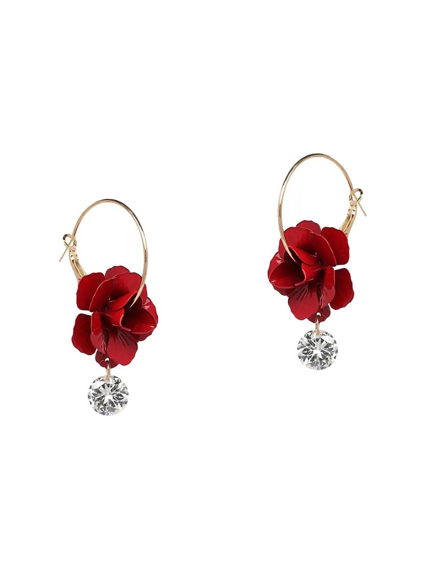 red metal drop earring - 16753493 - Zoom Image - 2