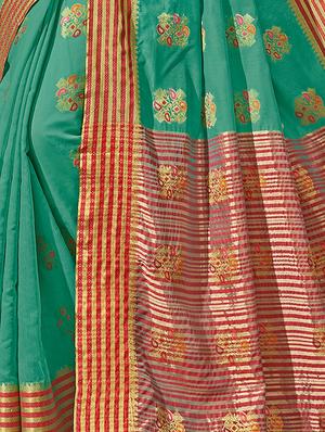 self-design woven saree with blouse - 16753502 - Standard Image - 2