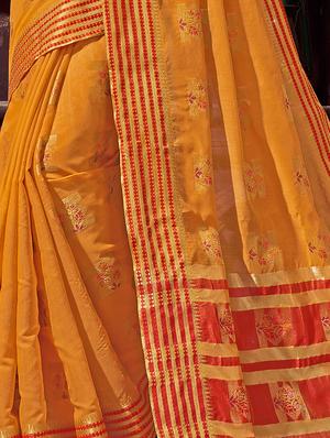 self-design woven saree with blouse - 16753507 - Standard Image - 2