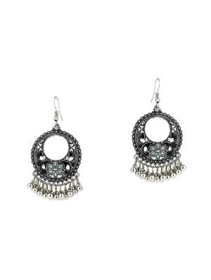 silver metal drop earring - 16753525 - Standard Image - 3
