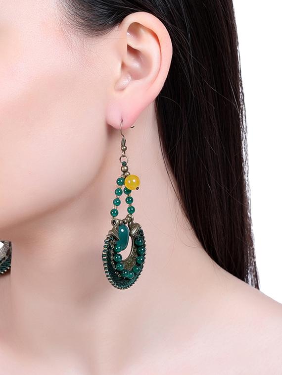 green copper drop earring - 16753529 - Zoom Image - 4