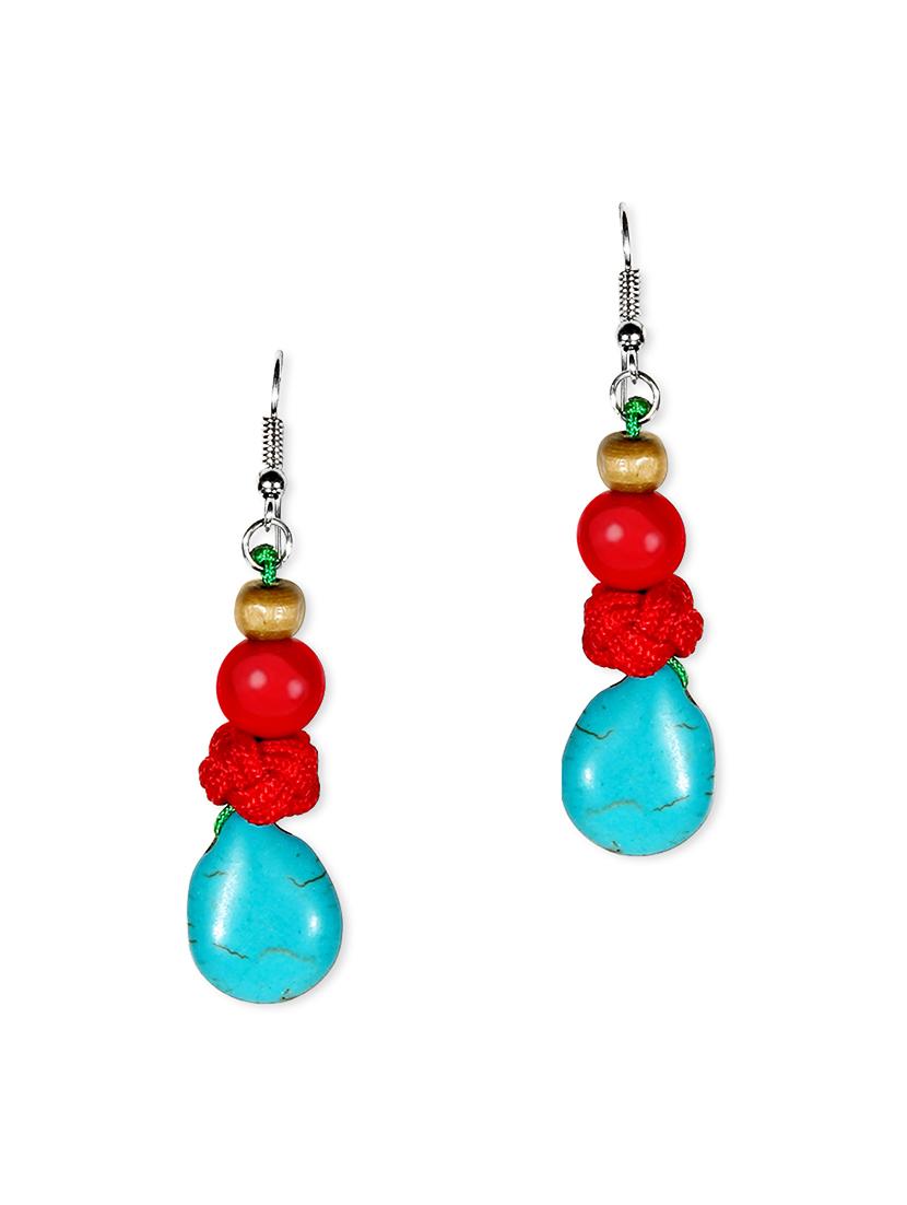 multi colored silver drop earring - 16753532 - Zoom Image - 2