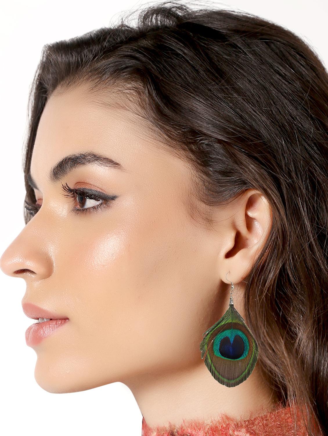 multi colored fur drop earring - 16753710 - Zoom Image - 2