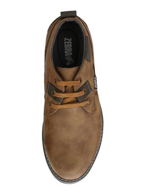 brown leatherette low ankle boots - 16753890 - Standard Image - 3