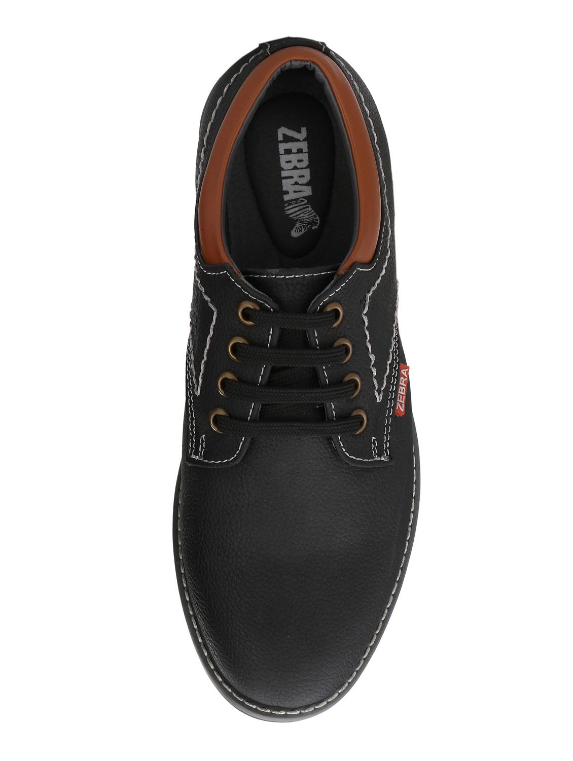 black leatherette low ankle boots - 16753953 - Zoom Image - 3