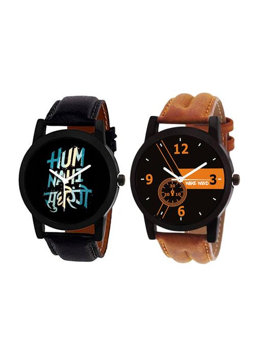 wake wood analog watches combo of 2 watches - 16753991 - Standard Image - 1