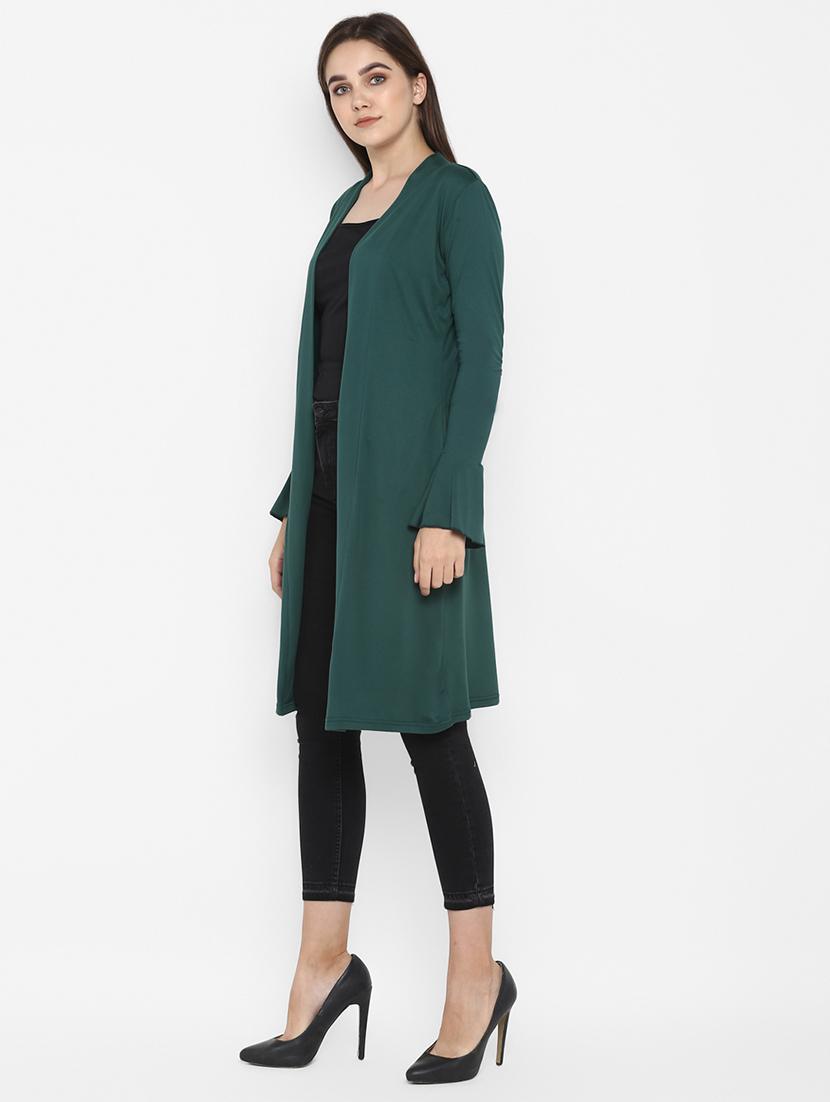 bell sleeved solid shrug - 16754200 - Zoom Image - 2