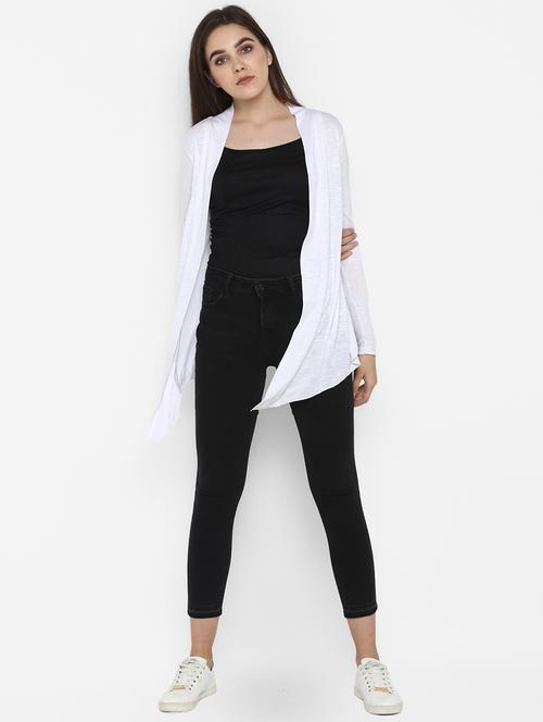 asymmetric hem solid shrug - 16754201 - Standard Image - 1