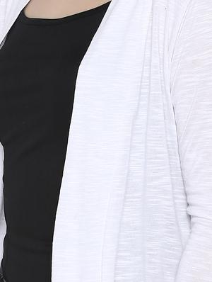 asymmetric hem solid shrug - 16754201 - Standard Image - 4