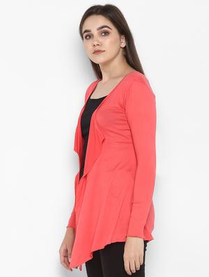 asymmetric hem solid shrug - 16754202 - Standard Image - 2