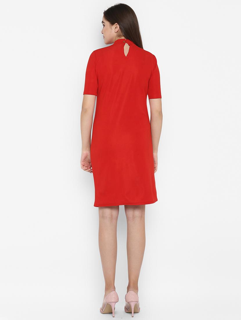 turtle neck solid sheath dress - 16754203 - Zoom Image - 3