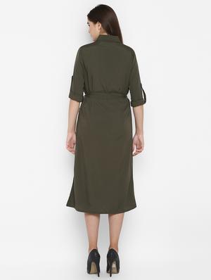 tie knot pocket detail shirt dress - 16754206 - Standard Image - 3