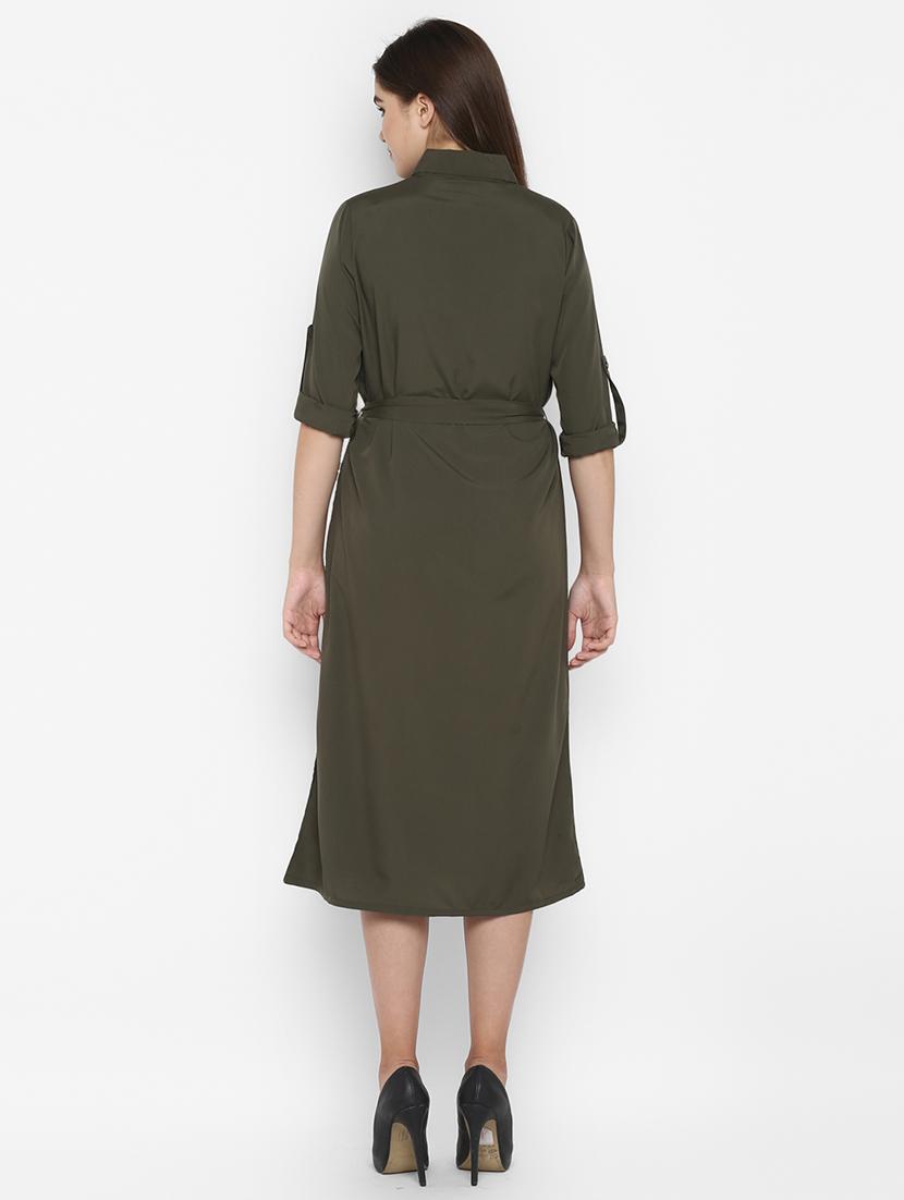 tie knot pocket detail shirt dress - 16754206 - Zoom Image - 3