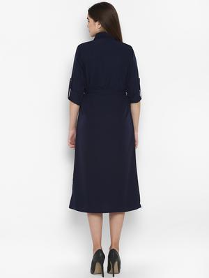 tie knot pocket detail shirt dress - 16754207 - Standard Image - 3