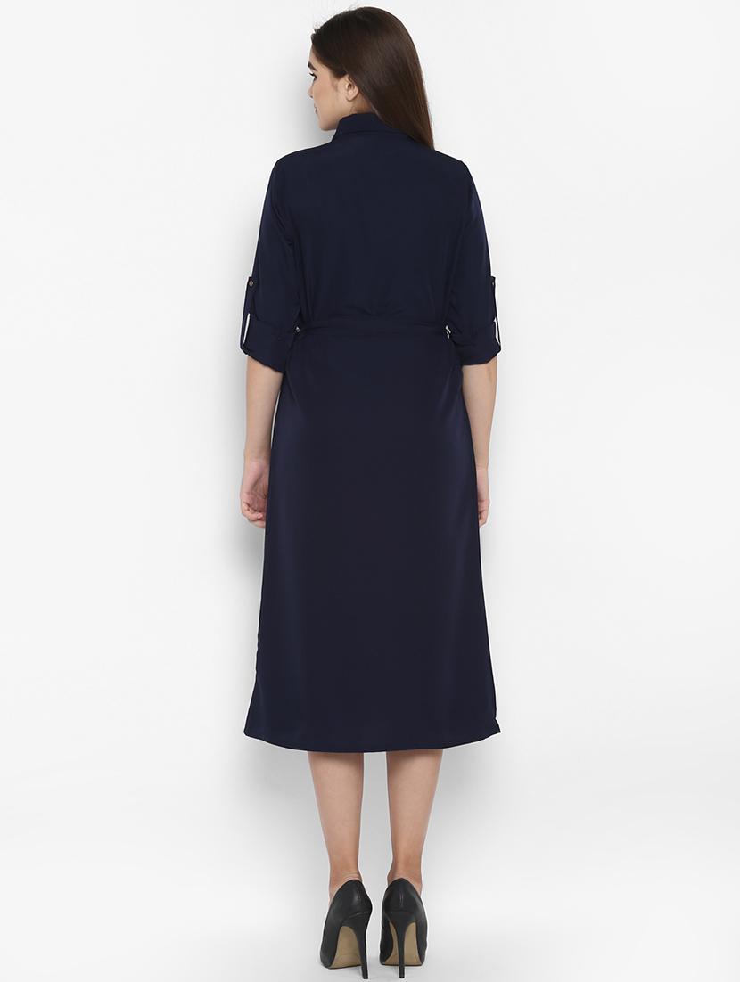 tie knot pocket detail shirt dress - 16754207 - Zoom Image - 3