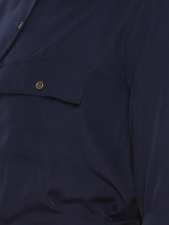 tie knot pocket detail shirt dress - 16754207 - Zoom Image - 4