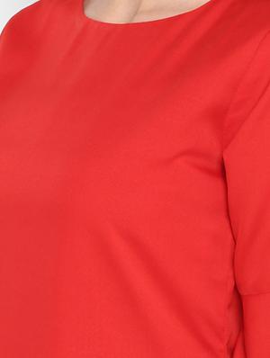 round neck bell sleeved a-line dress - 16754209 - Standard Image - 5