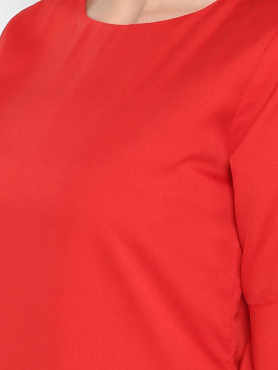 round neck bell sleeved a-line dress - 16754209 - Zoom Image - 5