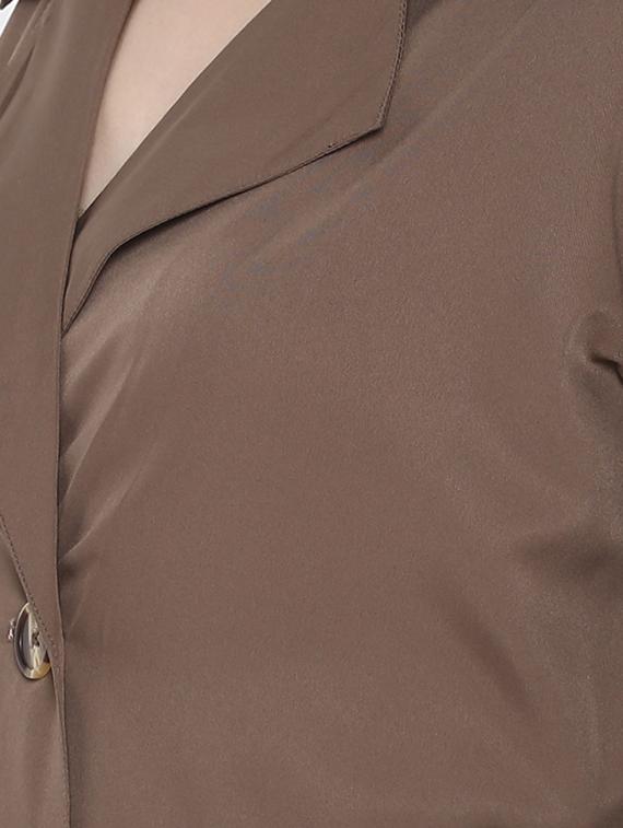 tie knot lapel neck shirt dress - 16754210 - Zoom Image - 4