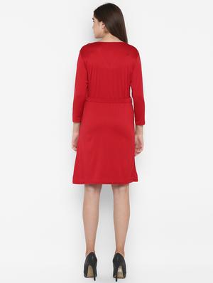 tie knot front wrap dress - 16754212 - Standard Image - 3