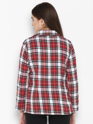 lapel neck checkered jacket - 16754215 - Standard Image - 3
