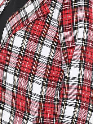 lapel neck checkered jacket - 16754215 - Standard Image - 5