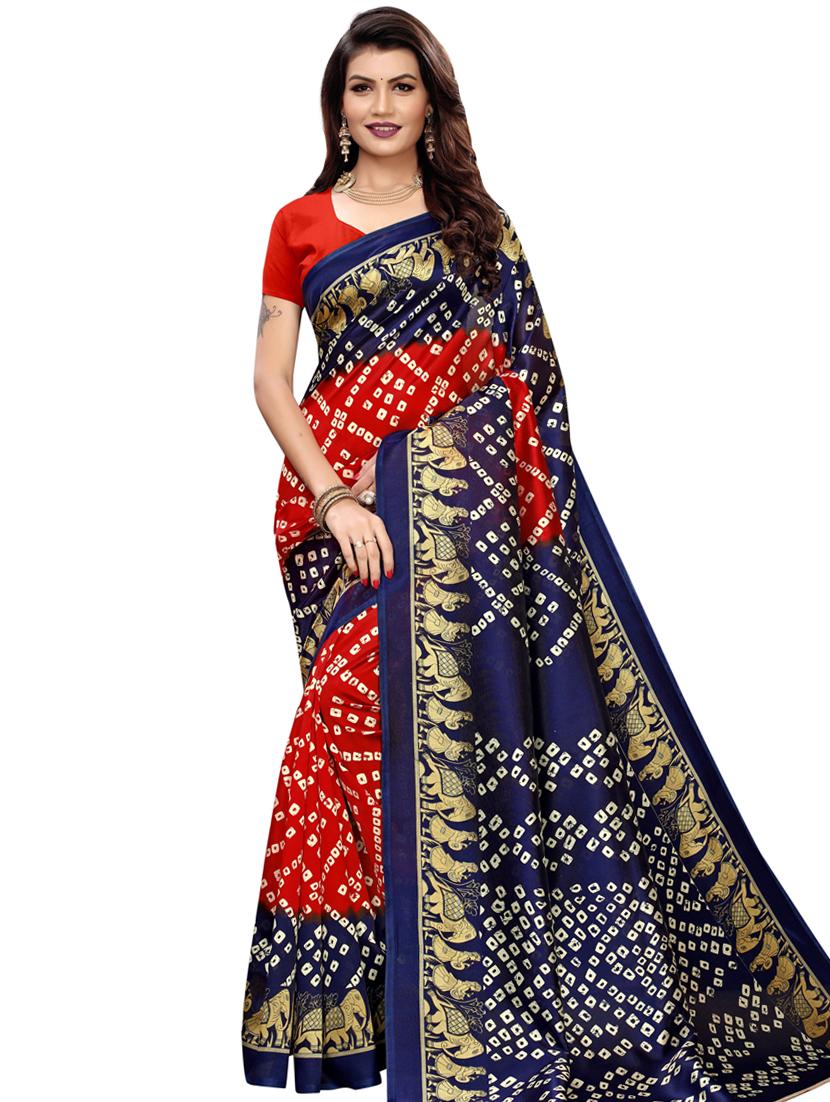 floral printed saree with blouse - 16754463 - Zoom Image - 1