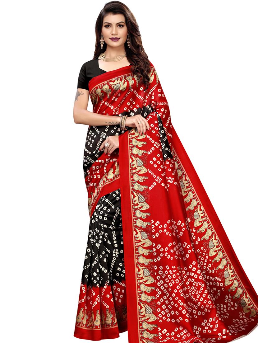 floral printed saree with blouse - 16754465 - Zoom Image - 1
