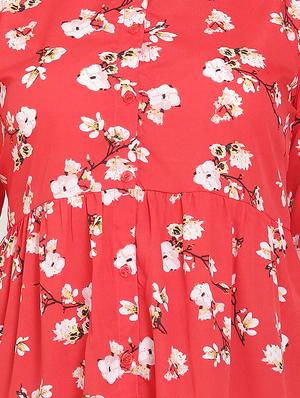 mandarin neck floral tunic - 16754524 - Standard Image - 5