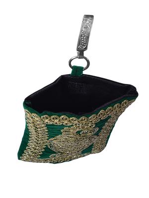 green jute ethnic pouch - 16754552 - Standard Image - 3