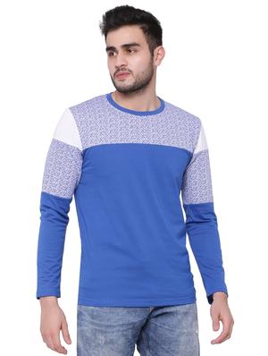 blue chest printed t-shirt - 16755285 - Standard Image - 2