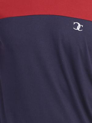 maroon striped cut & sew t-shirt - 16755288 - Standard Image - 5