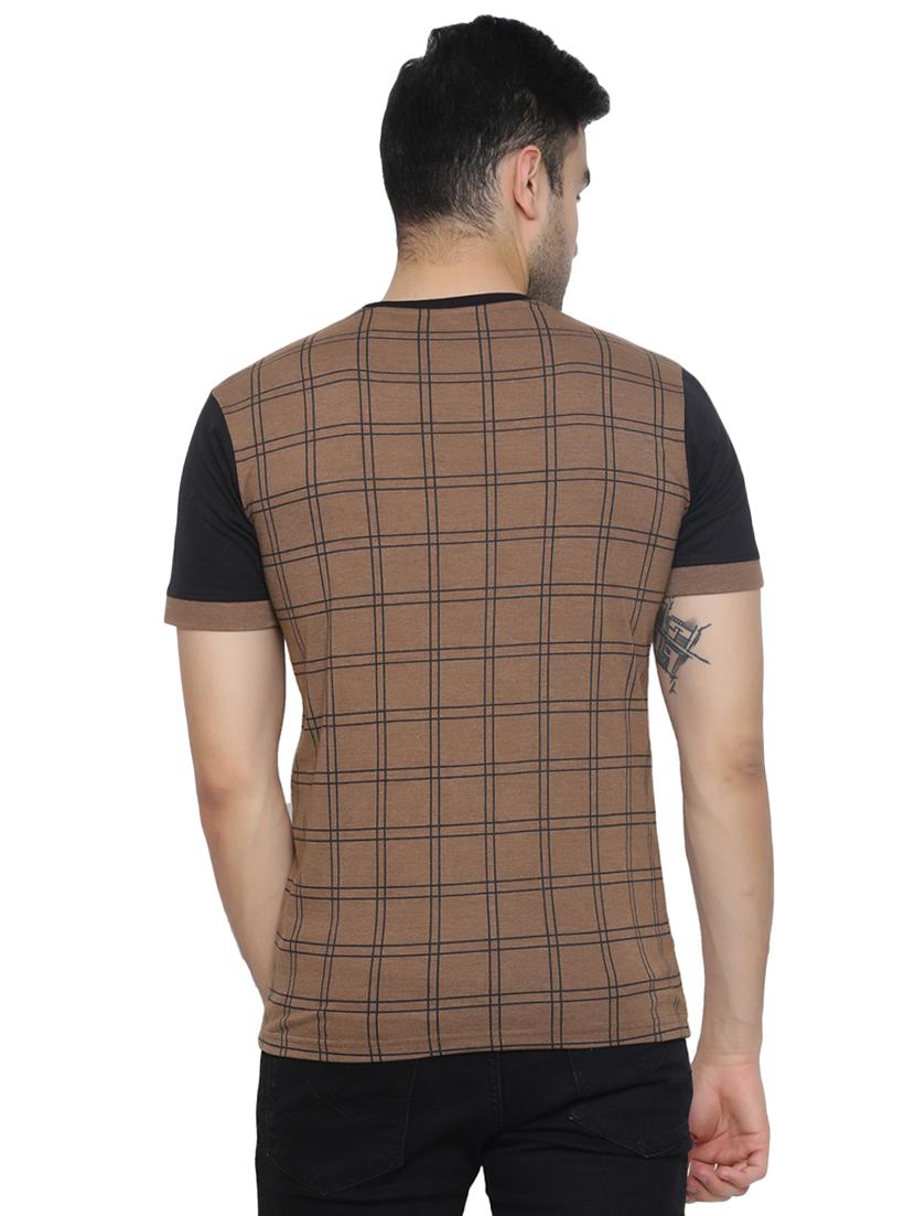 brown checkered t-shirt - 16755316 - Zoom Image - 3
