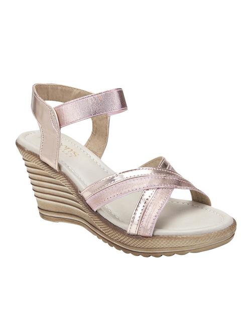 metallic back strap wedges - 16755509 - Standard Image - 1