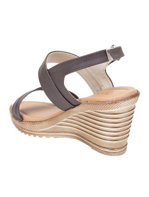 brown back strap wedges - 16755517 - Standard Image - 3