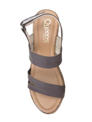 brown back strap wedges - 16755517 - Standard Image - 4