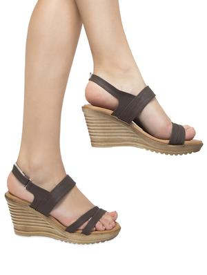 brown back strap wedges - 16755517 - Standard Image - 5