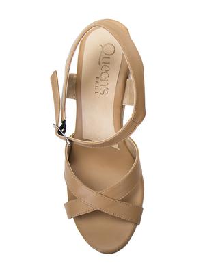 brown back strap wedges - 16755543 - Standard Image - 4