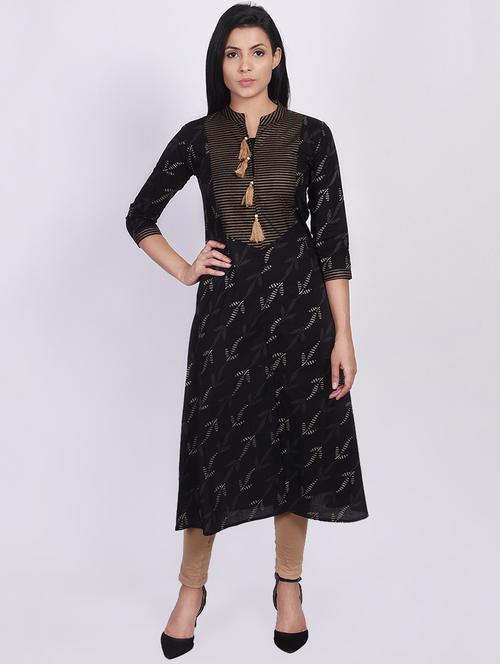 printed a-line kurta - 16755719 - Standard Image - 1