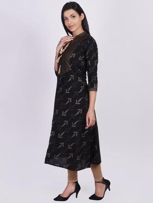 printed a-line kurta - 16755719 - Standard Image - 2
